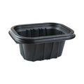 Pactiv Evergreen EarthChoice Entree2Go Takeout Container, 12 oz, 5.65 x 4.25 x 2.57, Black, PK600, 600PK YCNB6X412000